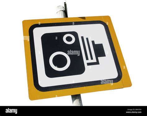 Safety Camera Sign Cut Out Stock Photo Alamy