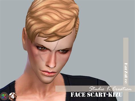 Sims 4 Ccs The Best Face Scart By Karzalee