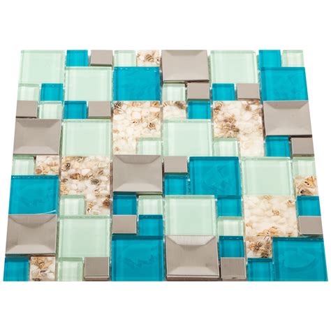 Glass Backsplash Tile Mosaic Tile Peel And Stick Tile For Kitchen Bathroom Ebay