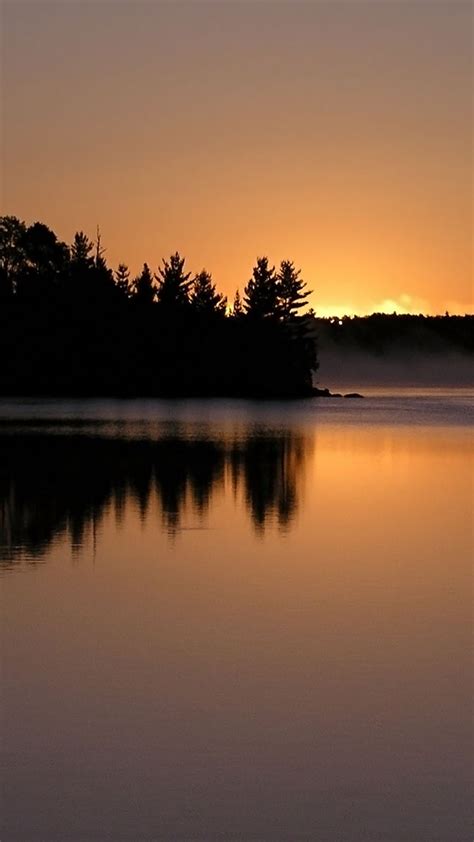 Sunset Lake Mist Smartphone Wallpapers Hd ⋆ Getphotos