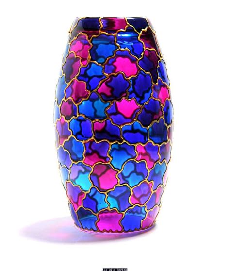 Olia Bseiso Stained Glass Wood Burning And Embroidery Glass Bottles Art Glass Painting