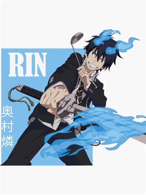 Rin Okumura Blue Exorcist Anime Sticker For Sale By Szekelyvalentin