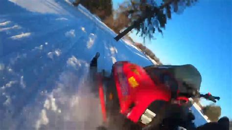 Snowmobiler Hits A Tree Snowmobile Crash 2021 Season Youtube