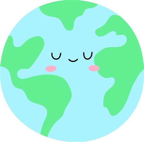 Cute Earth Characters With Emotions Save Planet Concept 24595684 Png