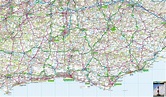 Sussex Offline Map, including Eastbourne, Brighton, Bognor Regis, Beachy Head, Chichester and Battle
