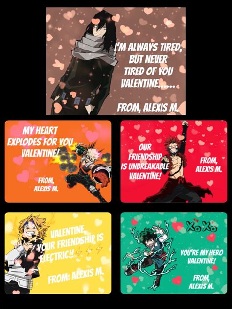 My Hero Academia Valentine Ideas
