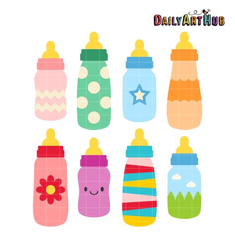 Baby Bottles Clip Art Set Daily Art Hub Free Clip Art Everyday
