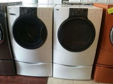 Kenmore Elite He3 Front Load Washer And Dryer Set W Pedestal For Sale