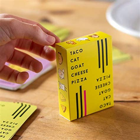 At this point, all the players must slap their hands on top of the pile of cards in the center, and the last player to do so takes the entire pile, and puts them on the. Taco Cat Goat Cheese Pizza Game | 10zon