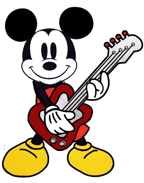 Guitar Mickey Mickey Mouse Wall Art Mickey Mouse Cartoon Mickey Mouse
