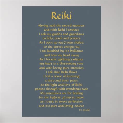 Reiki Connection Poem Art Poster Zazzle