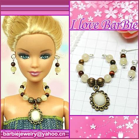 Barbie Doll Jewelry Set Barbie Necklace And Earring Barbie Jewerly