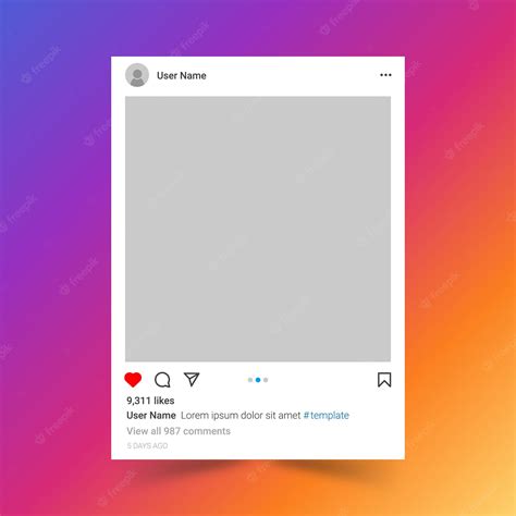 Premium Vector Social Media Instagram Post Template