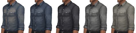 Ropes Workshop Denim Allure Shirt For The Sims 4 Its Just A