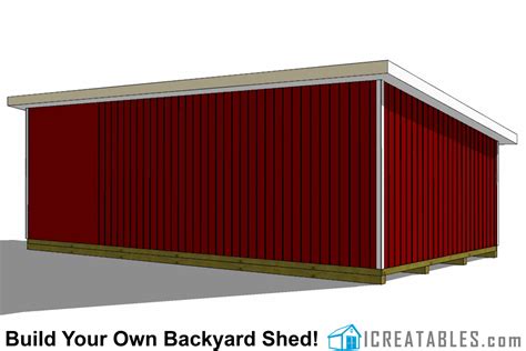 16x32 Lean To Shed Plans Large Lean To Shed Plans