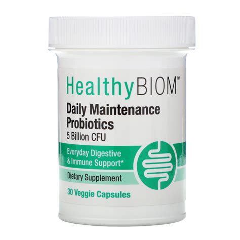 Healthybiom Daily Maintenance Probiotics 5 Billion Cfus 30 Veggie