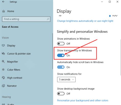 How To Enable Show Transparency In Windows On Windows 10