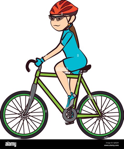 Bike Bicycle Ride Girl Stock Vector Image And Art Alamy