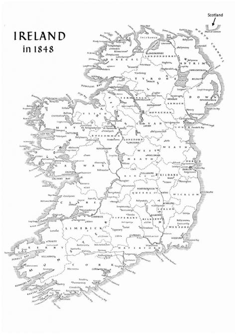 Printable Black And White Map Of Ireland Printable Maps
