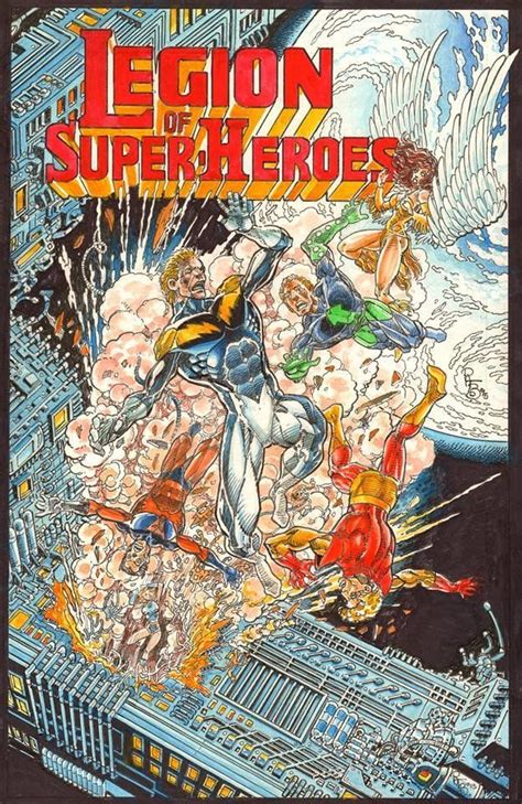 The Cover To The Comic Book Legend Of The Superheros