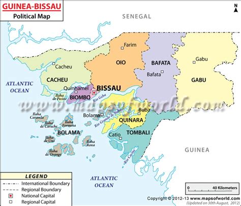 Guinea Bissau Political Map Political Map Of Guinea Bissau