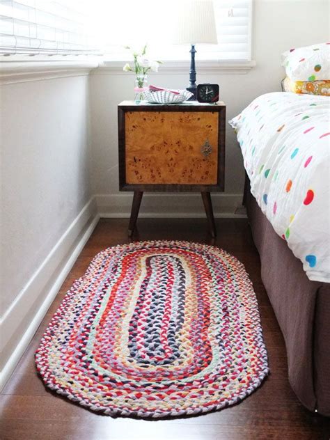 Sew Your Collection Of Old T Shirts Into A Colorful Rug Upcycled