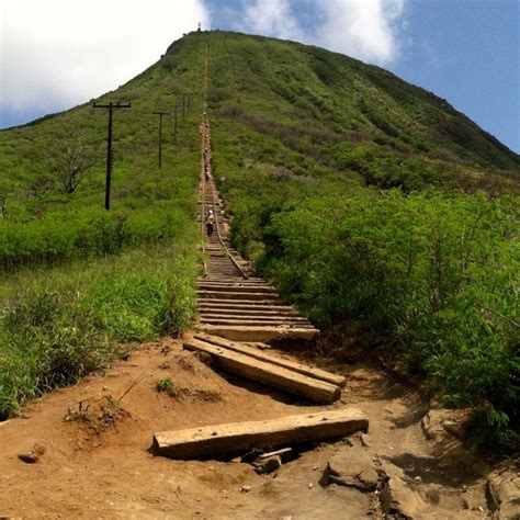 Koko Crater Stairs Oahu Crater Oahu Railroad Tracks Staircase