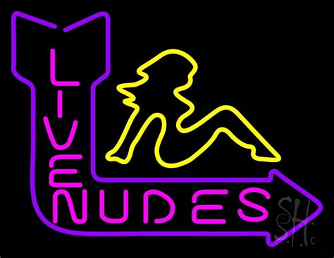 Live Nudes With Girl Arrow Led Neon Sign Tall X Wide Inches