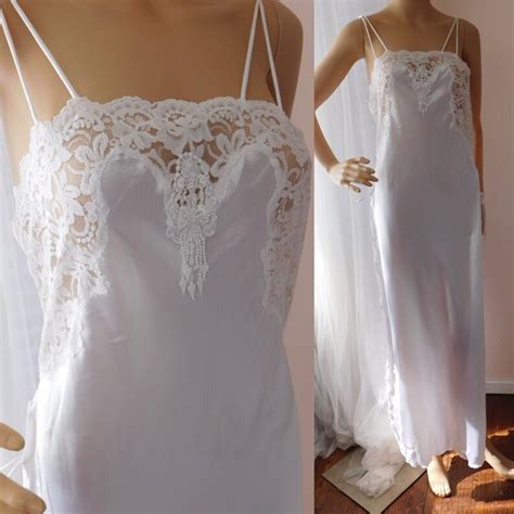 white glossy satin lingerie gown super high side slits etsy