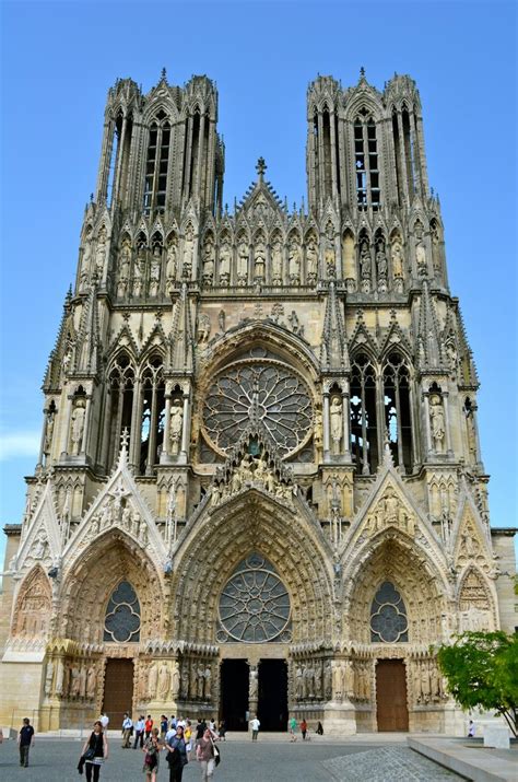 Later French Gothic Reims Cathedral France Notre Dame