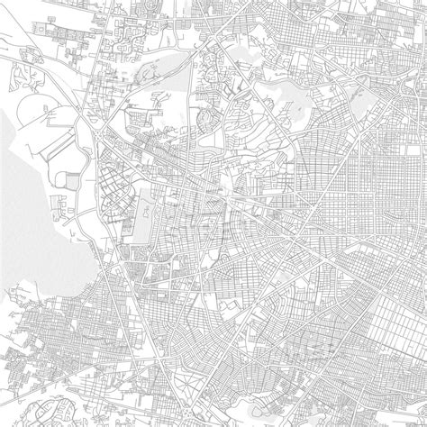 Zapopan Jalisco Mexico Bright Outlined Vector Map Hebstreits