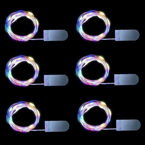 6 Packs 10 20 Leds Battery Operated Mini Led Copper Wire String Fairy