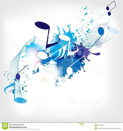 Abstract Musical Background With Notes Stock Images