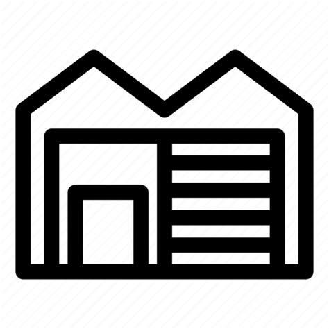 Warehouse Industry Storage Distribution Industrial Store Icon