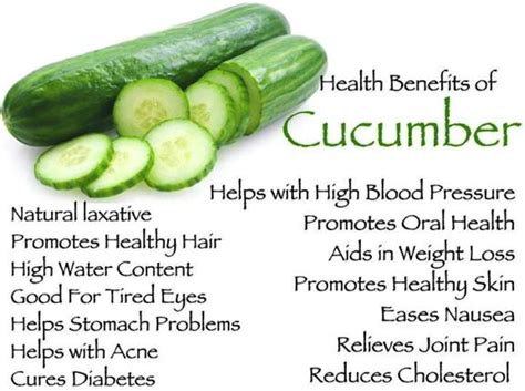 Health Benefits Of Cucumbers For Skin Weight Loss Cancer