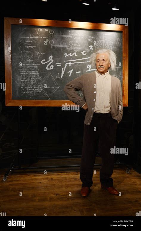 The Wax Figure Depicting Physicist And Researcher Albert Einstein Is