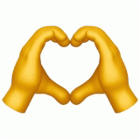 Heart Hands Emoji Sticker Heart Hands Emoji Discover Share GIFs