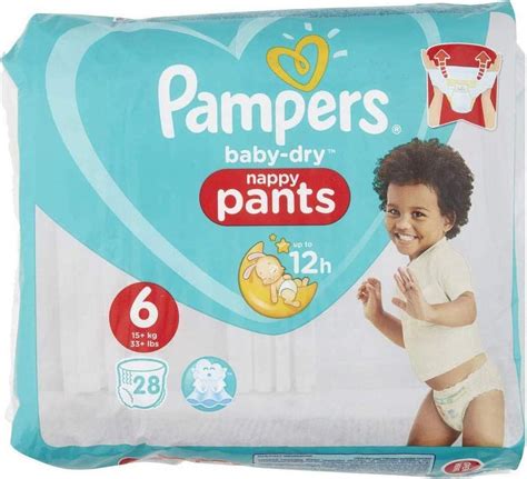Pampers Baby Dry Nappy Pants Size 6 15kg 28 Nappies Uk