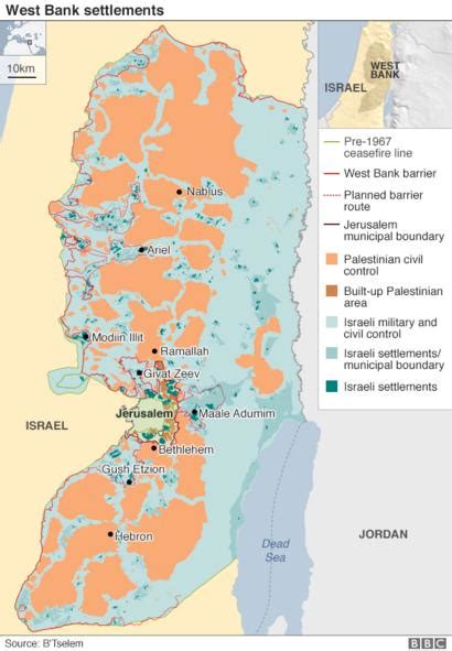 Map Of Israeli Settlements In West