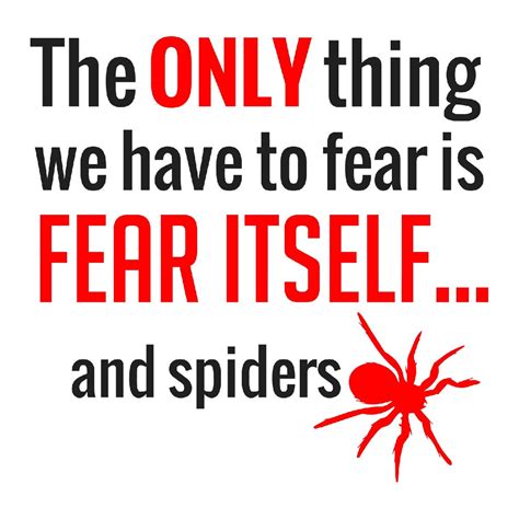 The Only Thing We Have To Fear Is Fear Itself And Spiders Etsy