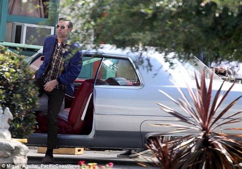 Jon Hamm Puts His Burly Chest On Display As He Films Final Mad Men