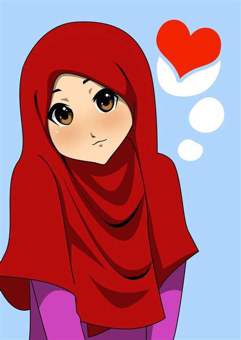love by aitohana on deviantart islamic cartoon anime muslim hijab drawing