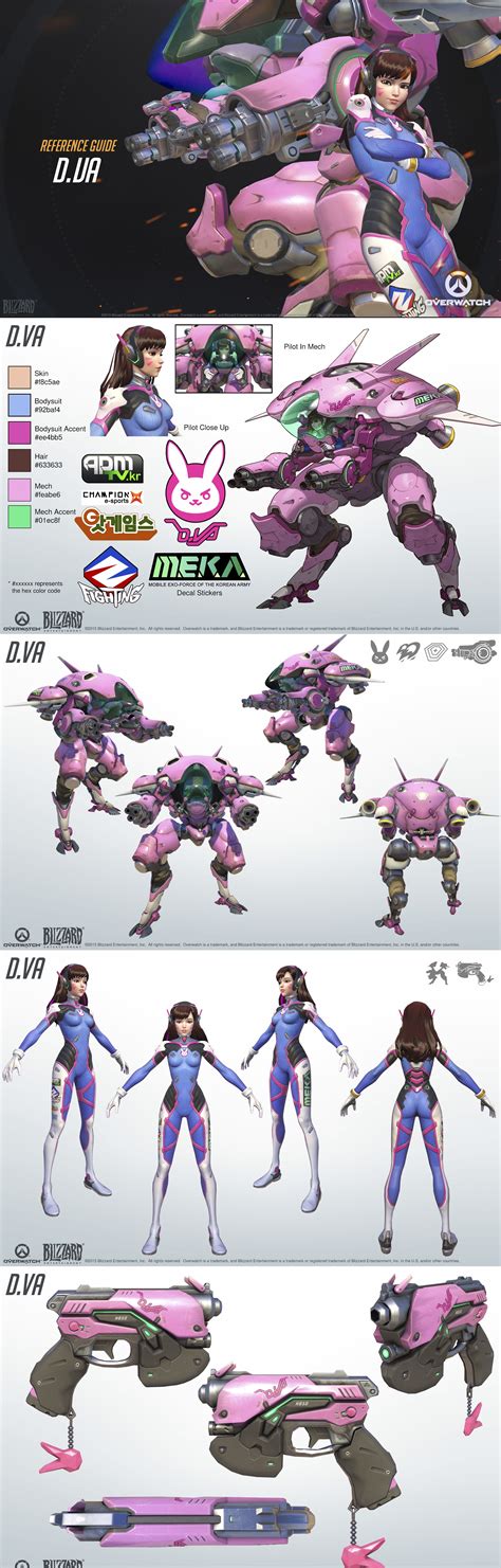 Overwatch Dva Reference Guide Character Sheet Game Character