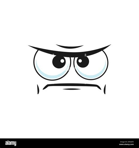 Irritated Angry Smiley In Bad Mood Isolated Emoji Icon Vector Wrathy