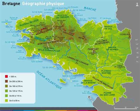 Carte De Bretagne Géographie ≡ Voyage Carte Plan