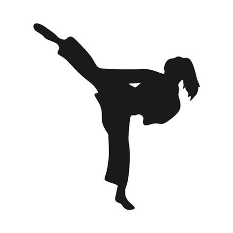 Karate Girl Silhouette Cuttable Design Png Dxf Svg And Eps File Etsy