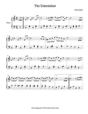 View, download and print in pdf or midi sheet music for the entertainer by scott joplin. The Entertainer | Easy ragtime piano sheet music | Scott Joplin
