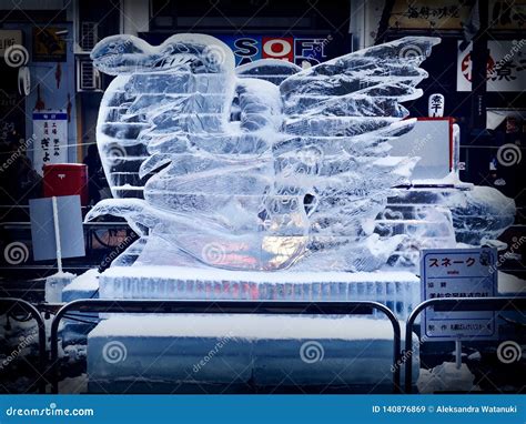 Snow Festival In Sapporo Ice Sculptures Editorial Stock Image Image
