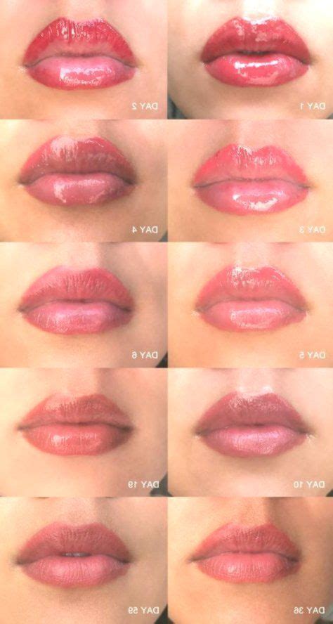 Are Lip Tattoos Permanent Permanent Lip Color Tattoo Healed Youtube