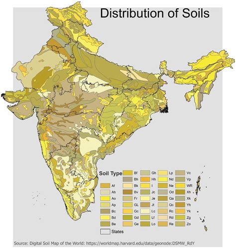 Map Of India Of Soil Maps Of The World